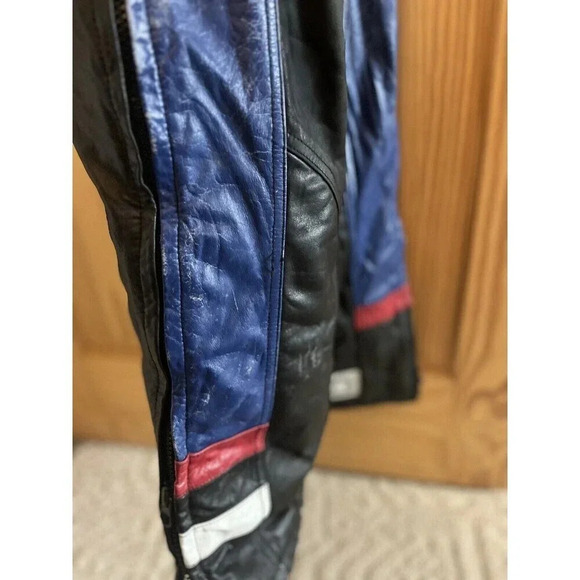 Vintage Northstar Snowmobile Overalls Leather Size M Racing Some Wear - Picture 7 of 10